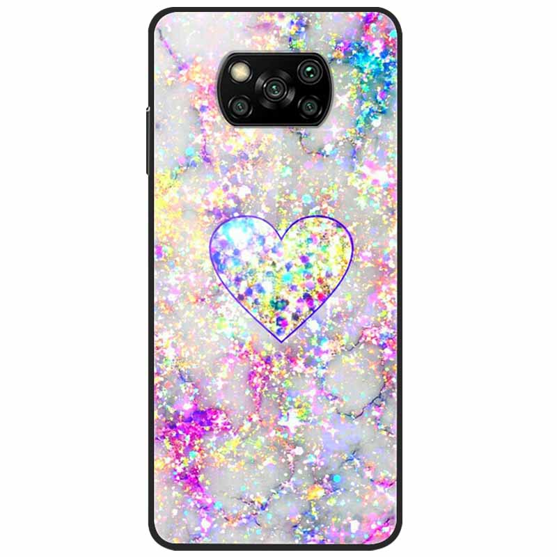 Etui na Poco X3 Pro Modne Urocze Szkło Hartowane Luksusowe Pokrowce Coque dla Xiaomi Poco X3 NFC Etui PocoX3 X 3 Zderzak Ochronny