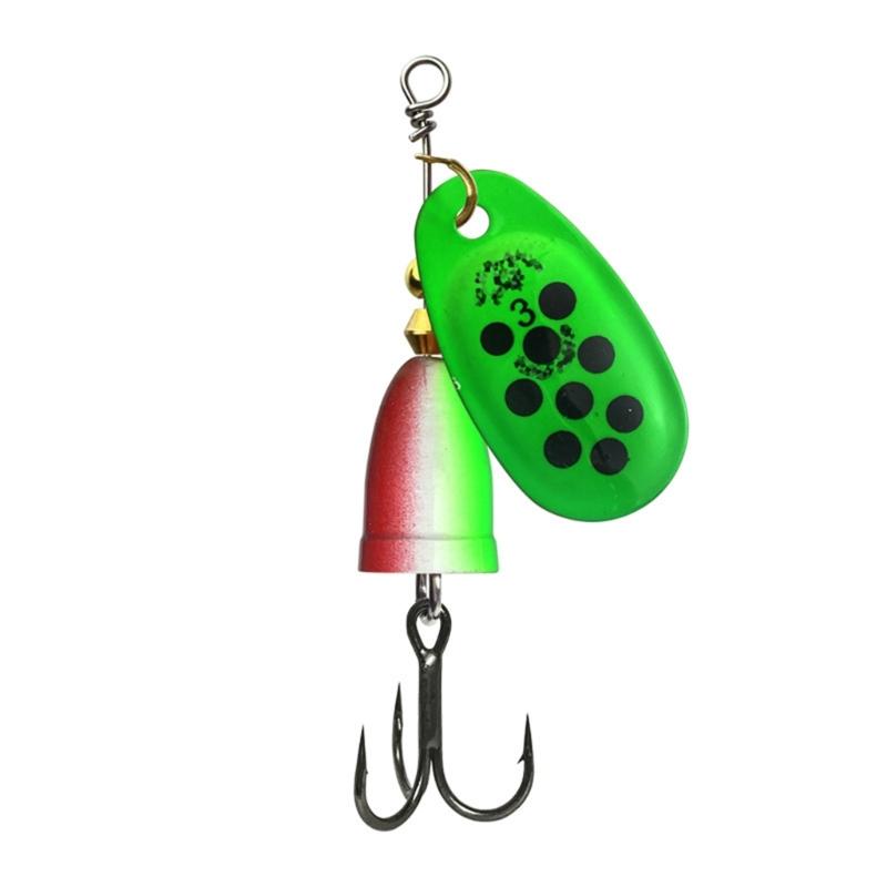 10 Piezas Señuelos Metálicos Duros Set de Cucharillas Spinner para Trucha con Anzuelo Triple 5/6/8/9/11g Señuelo de Pesca Spinnerbait Equipo de Pesca