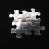4pcs/set Puzzle Shape Stainless Steel Best Friend Charm Pendant Engrave DIY Metal Bracelet Necklace Jewelry Findings Accessories