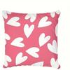 Love You Heart-Shaped Pillowcase - Decorative Cushion Cover, Suitable for Sofa, Car & Bedroom
