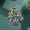 Bear Christmas Tree Zinc Cute Animal Holiday Gift Accessories Brooch