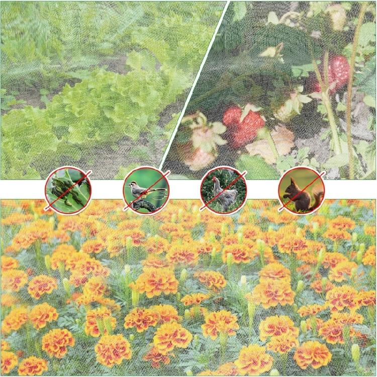Tear Resistant Plant Guard Netting Adjustable Closure System Protective Layer For Vegetable Gardens Fruit Bushes Flowering Shrub