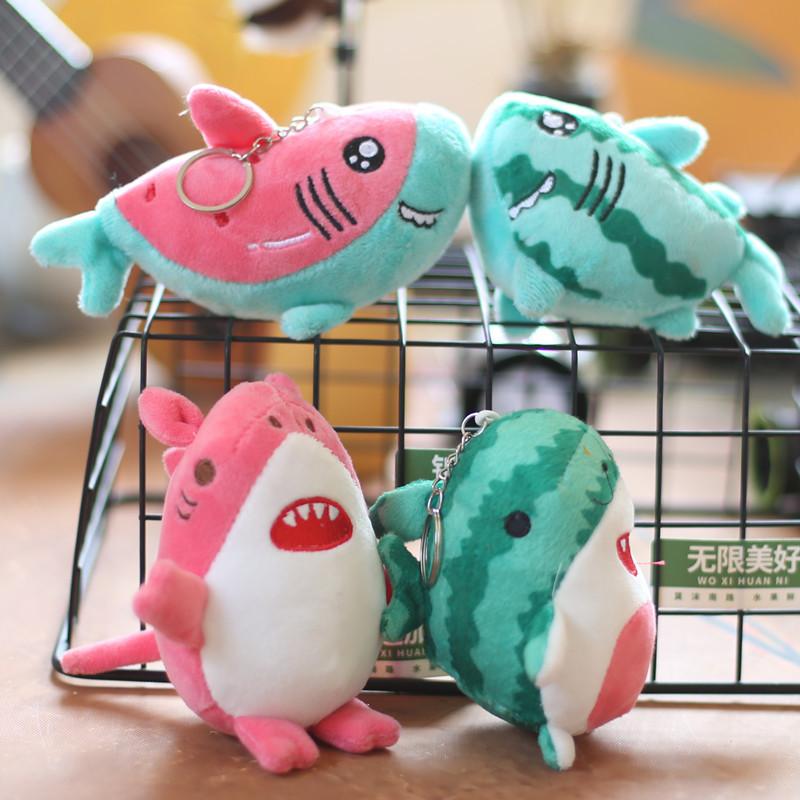 Charming Pink Shark Plush Toy Soft And Tiny Keychain For Bags And Keys