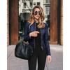 Autumn Winter Stand Collar Casual Fashion PU Leather Coat Women Street Style Solid Color Zipper Cardigan Outwear Top