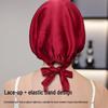 Silk Nightcap for Women's Hair Care - Adjustable, No-Mark Mulberry Silk Shower & Home Cap