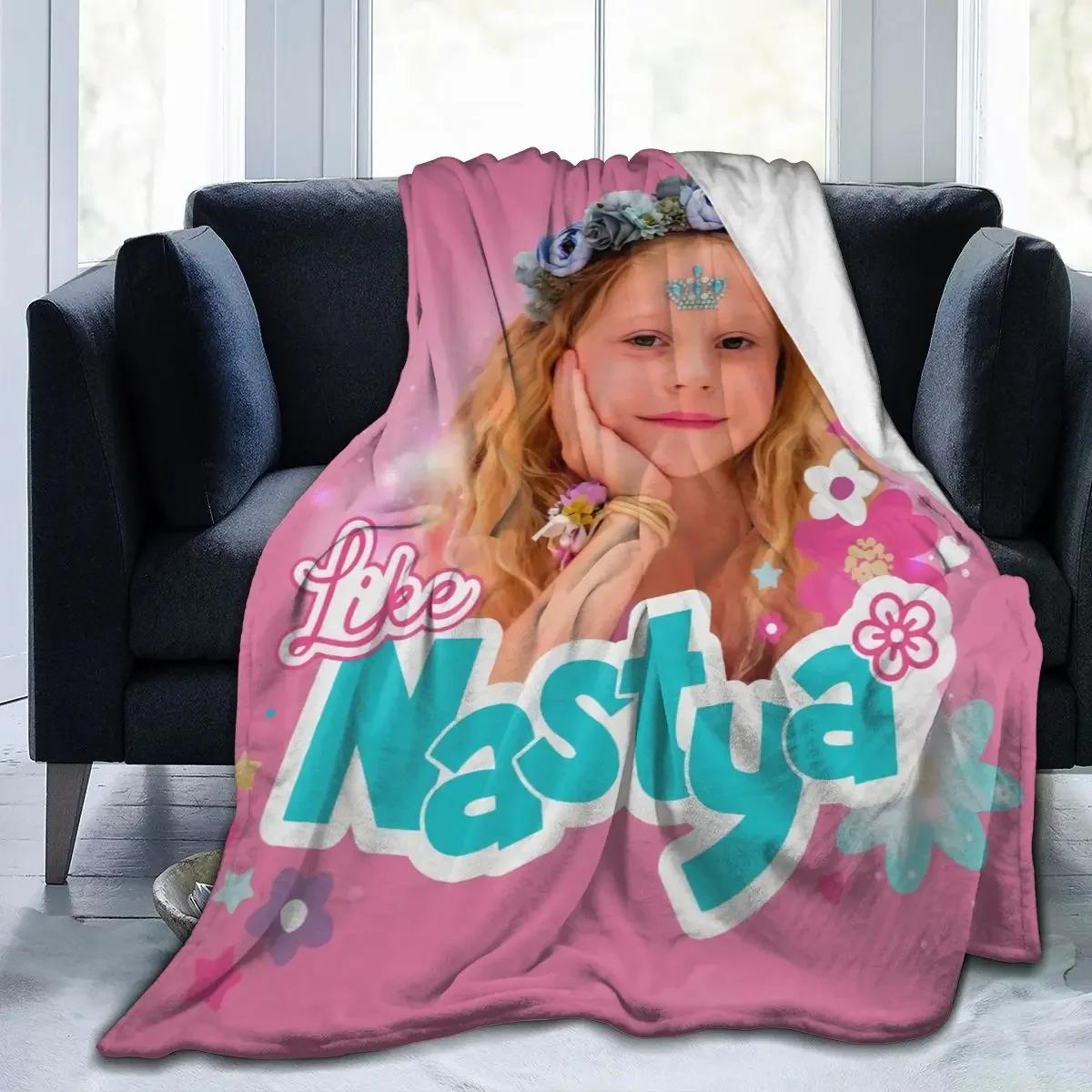 

3D Print Like Nastya Blanket Soft Sofa Cover Throw Blanket Fleece Tapestry Lightweight Warm Bed Blankets for Bedroom Couch 75x90cm