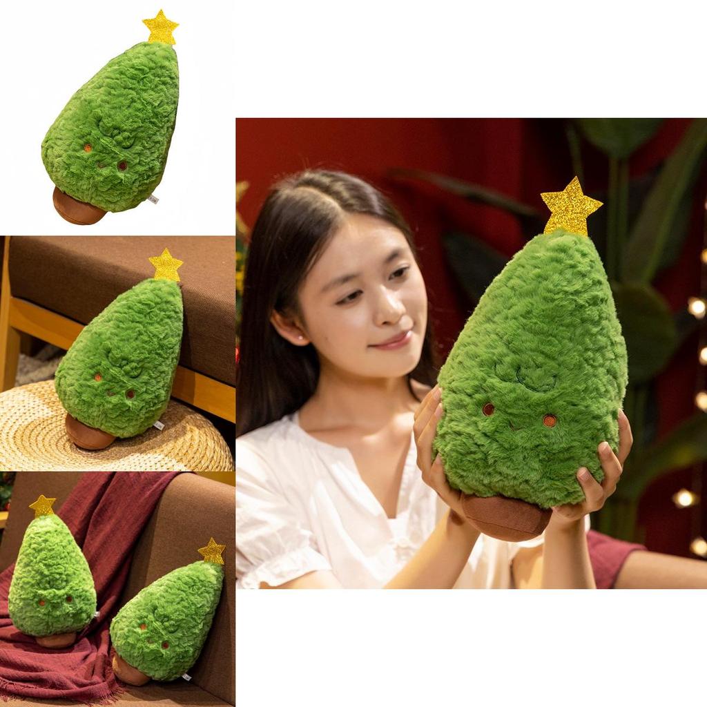 35cm Green Christmas Tree Plush Pillow Doll For Holiday Decor And Gift Ideas