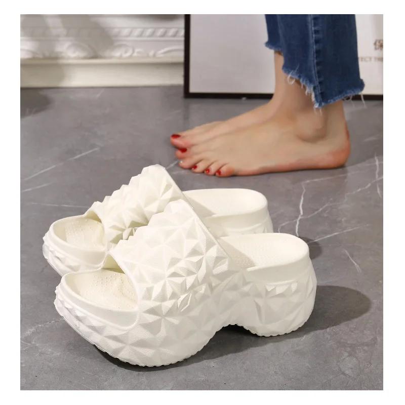 

Fashion Women s fashionable slippers outdoor indoor slippers EVA soft thick soled casual sandals suitable for girls 39-40 белый