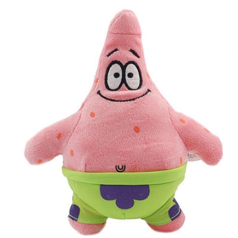 Cute Short Plush Cartoon Octopus Crab Starfish Snail Spongebob Series Toy Set