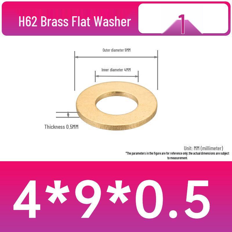 Copper H62 Brass Flat Washer for Enhanced Electrical Conductivity – Available In Sizes 2 To 14