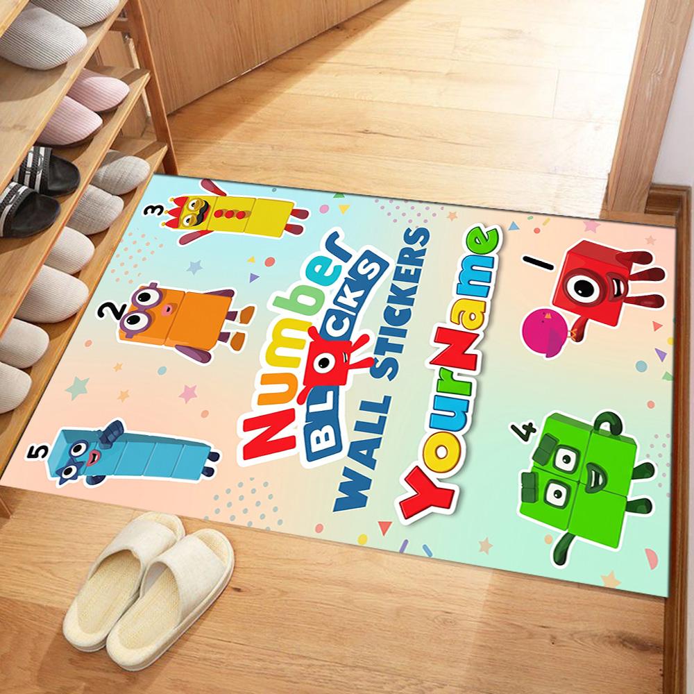 Numberblocks Customize Text Carpet Perfect for Playrooms Bedrooms Balcony Hallway Antislip Carpet Office home decor Perfect Gift for Women/Men