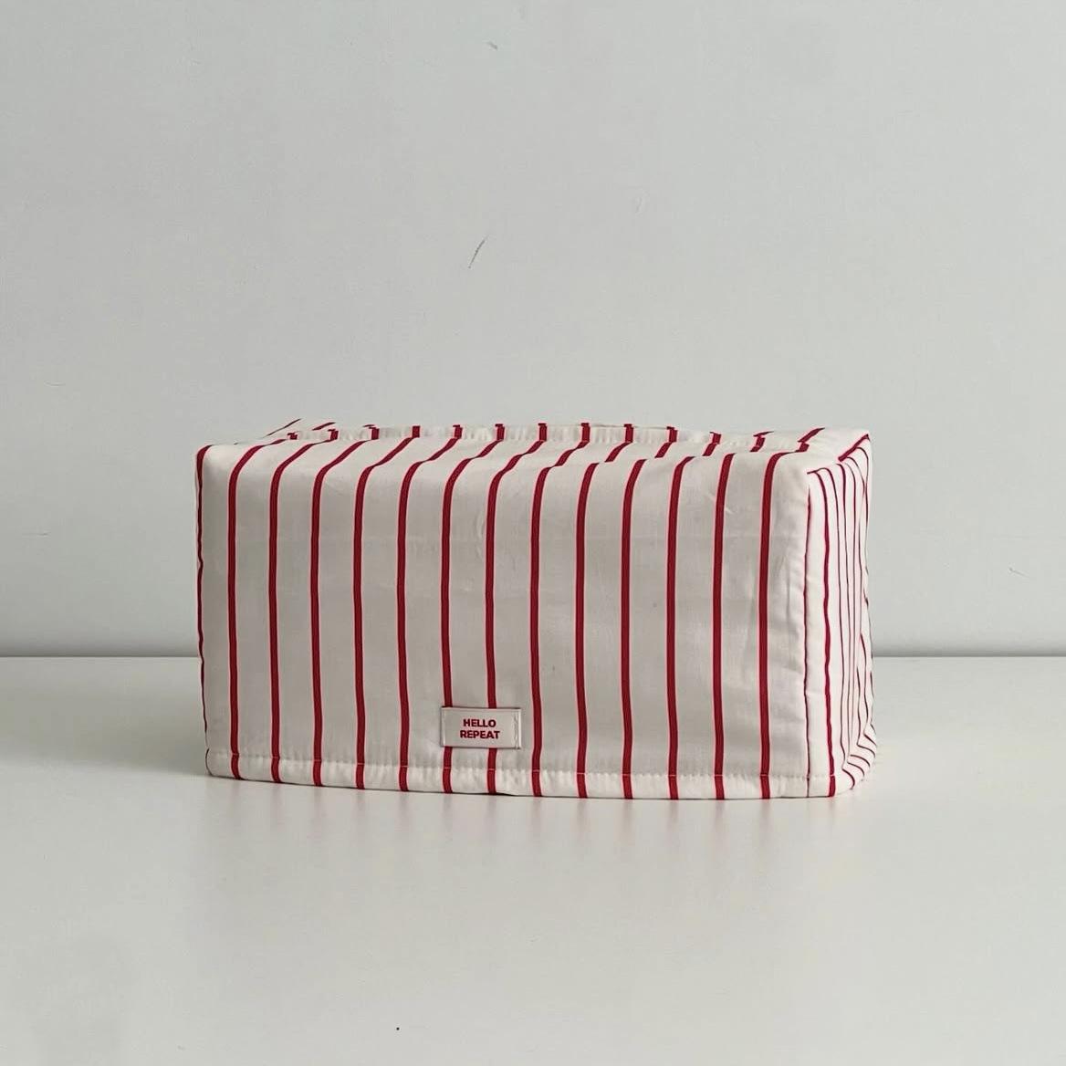 

Stripe Tissue Box Vintage Living Room Tissue Case Paper Holder Tissue Pouch Kitchen Storage & Organization Desktop Decoration рожевий