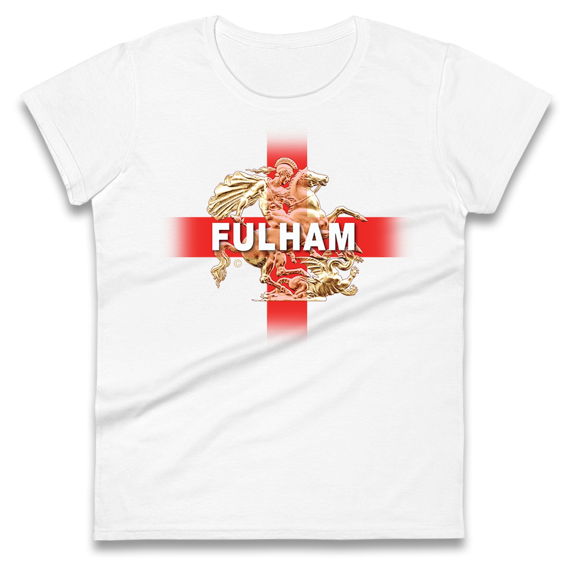 Fulham St George & The Dragon Womens Tee T Shirt Mens Tops Unisex Top S