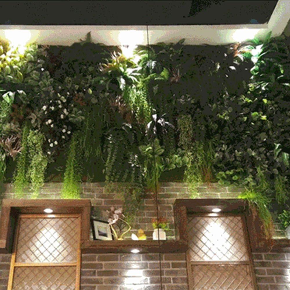 Grüne künstliche Pflanze Wandrasen 25*25cm DIY Kunstrasenmatte Blumenwandpaneel Kunststoff DIY Pflanzenpaneel Heimdekoration