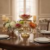 Fruit Bowl with Metal Stand Decorative