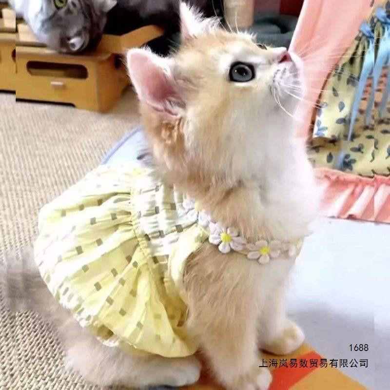 Pet Dog Cat Lightweight Harness Dress Small Breeds Bichon Teddy Shih Tzu Puppy Anti-Shedding Comfortable