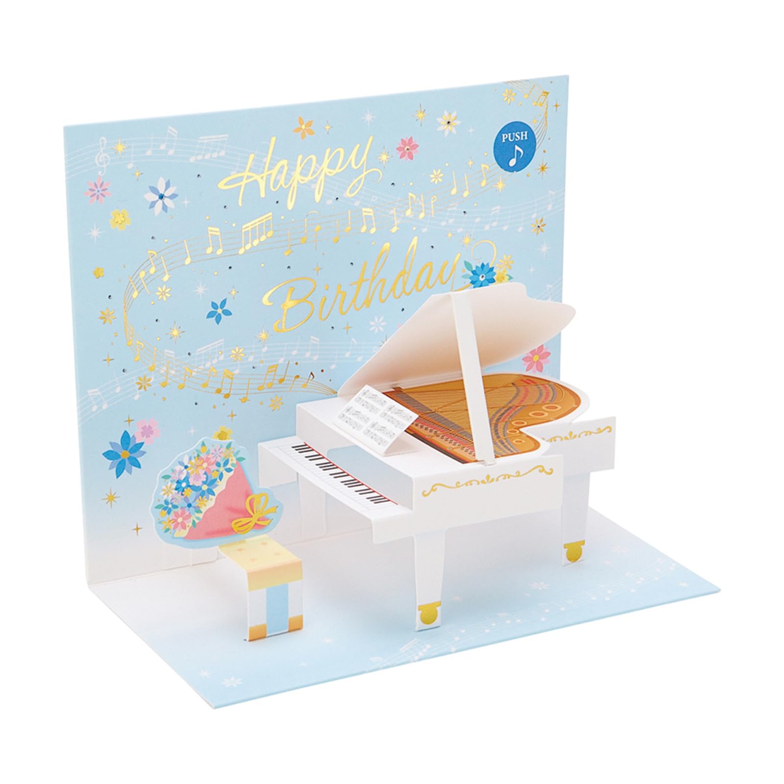 

Sanrio Birthday Card Melody White Piano 183261 JPME23-1R белый