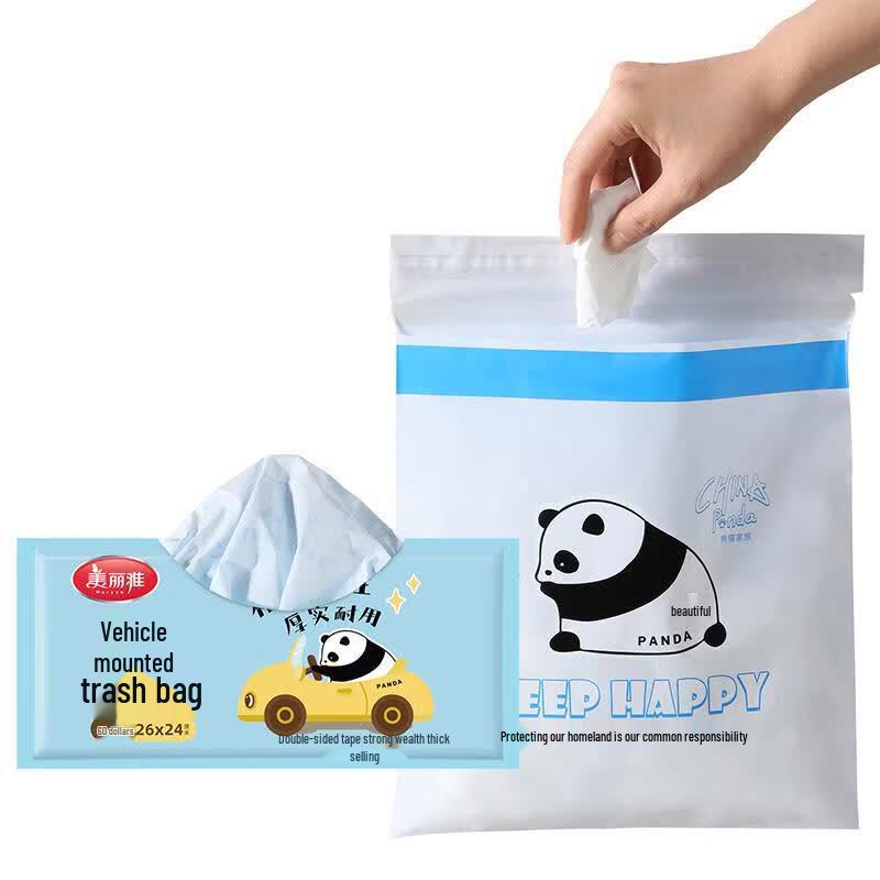 Panda Adhesive Car Trash Bags