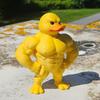 Muskulöse Entenstatue - Lustige Fitnessstudio-Dekoration, Schreibtischdekoration für Zuhause, Büro oder als Geschenk, Langlebige Kunststoffkonstruktion