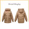 Warmer und modischer, lockerer langer Daunenmantel für Damen im koreanischen Stil in Übergröße für den Winter