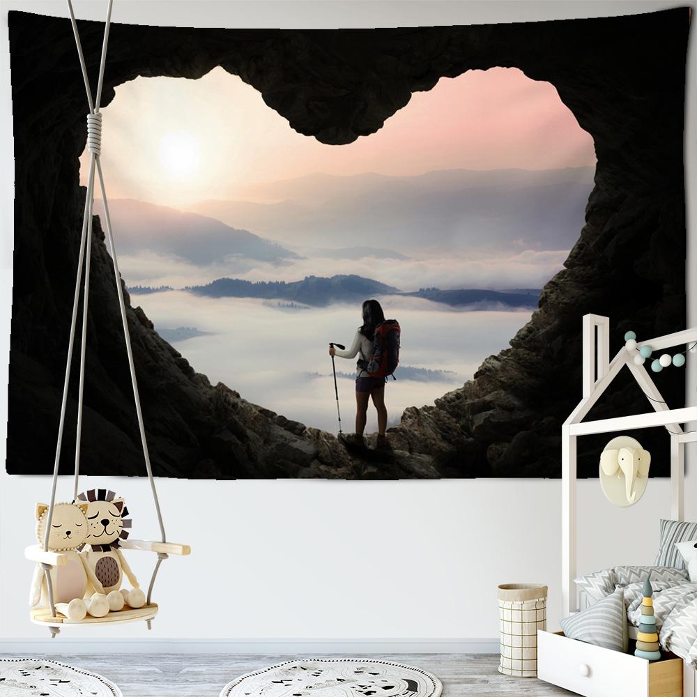 Most indyjski Budda gobelin ścienny wiszący boho mandala psychodeliczny dom salon tło dekoracja ścienna