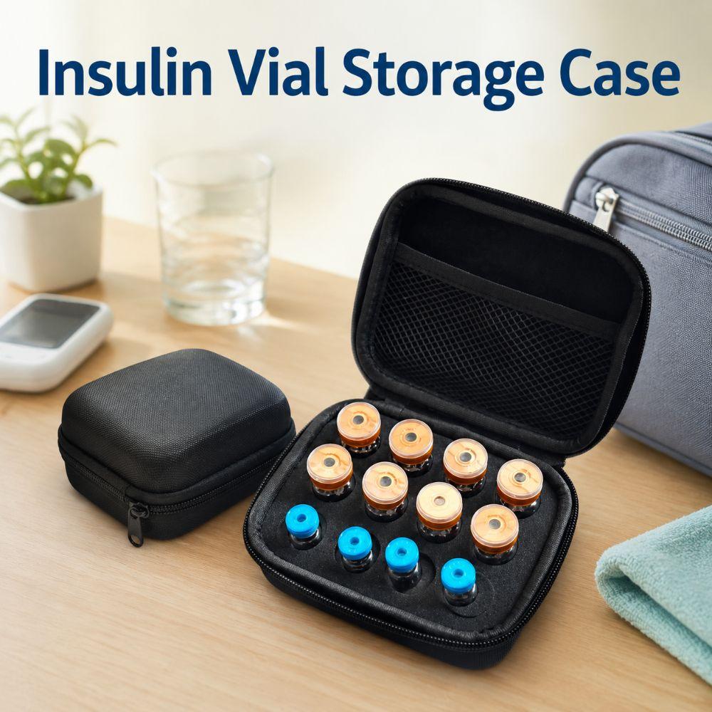Waterproof Insulin Vial Storage Case 3/10ML Essential Oils Carrying Box Diabetes Care