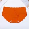 Fashionable Women's Underwear Wave Edge Solid Color Comfortable Breathable Summer Thin Low Waist Plus Size Women's Triangle Panties