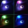 4Pcs Car Mini USB LED Ambient Light Portable Plug and Play Decorative Atmosphere Lamps for Interior Environment Flashing Light
