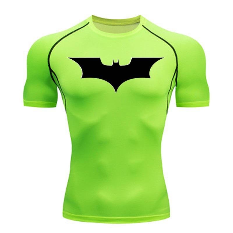 Men's Quick-Dry Compression Sports Tee - Short Sleeve Round Neck for Running, Basketball, Football