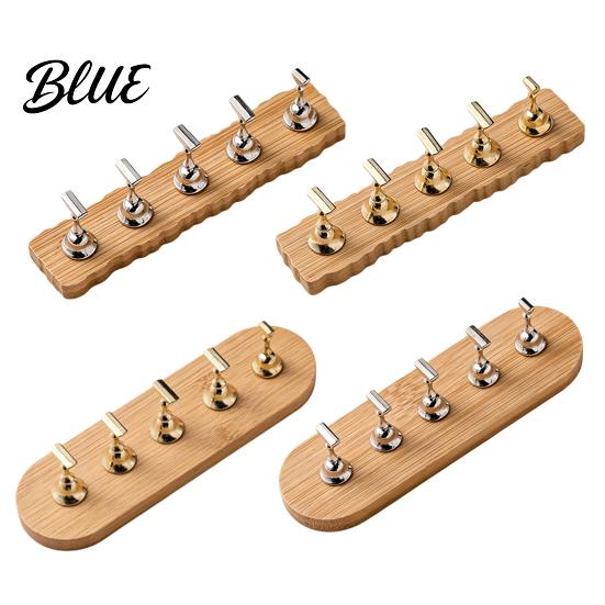 DIY Nail Art Tool Practice Stand with Wooden Base, Magnetic Press-on Holder Acrylic Display for Painting Nails, False Home Salon Manicure