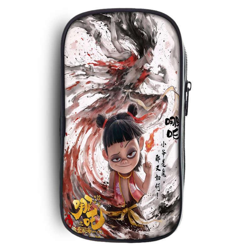 Fabric Nezha Oxford Pencil Case Organizer For Students And Teens Storage Bag