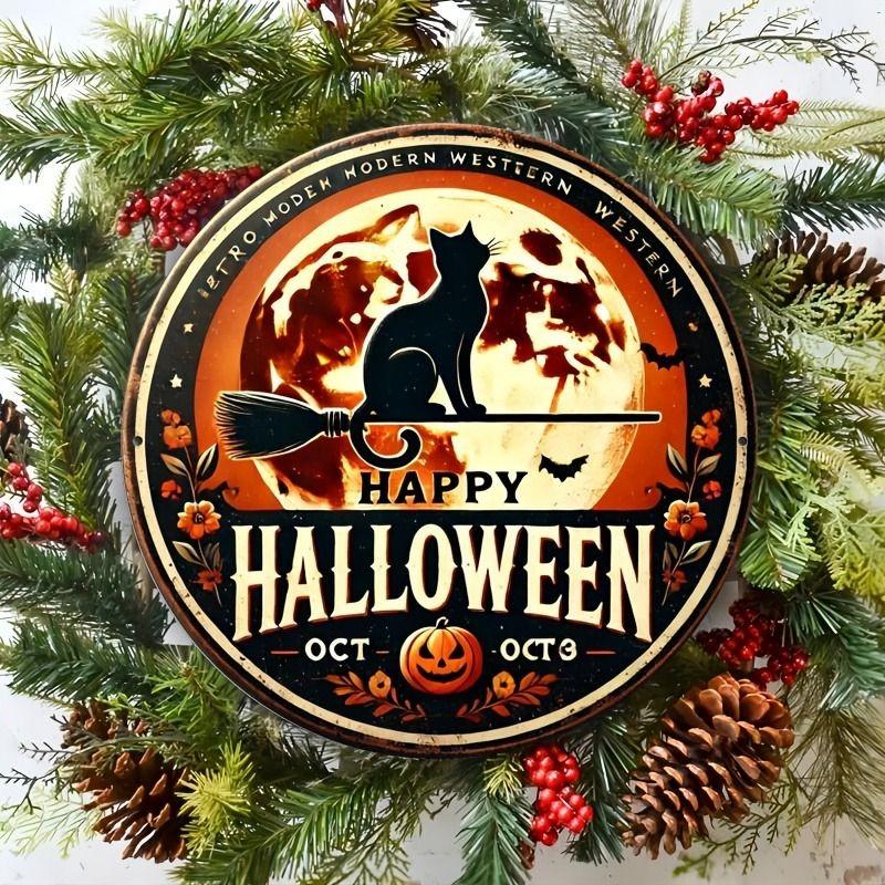 2D Flat Hanging Decorative Metal Sign Hand Painted Art