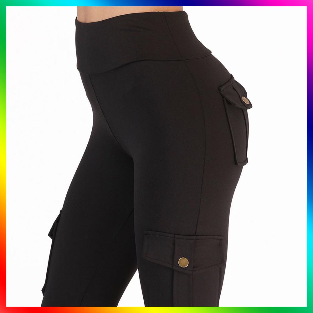 Plus Size Women's Multi-pocket Sports Leggings for Cycling, Archery, and Outdoor Activities