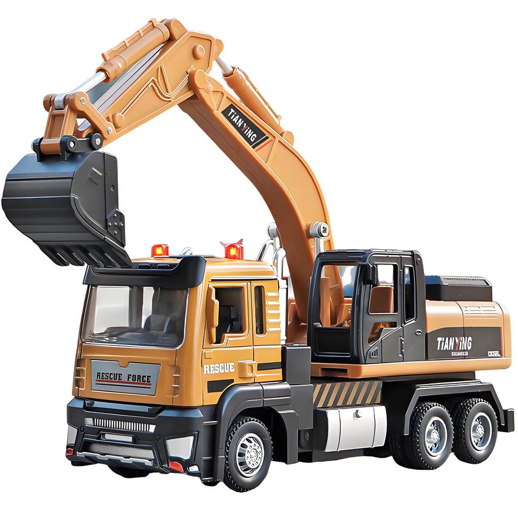 Huang Yem Construction Vehicle Toy, Car Toy, Excavator Toy, Sandbox, Construction Truck, Work Vehicle, Working Car, Construction Car, Alloy, Light