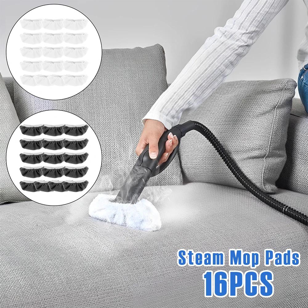 16Pcs Steam Mop Pads Microfibre Steam Cleaner Replacement Pads Reusable Steam Cloth Accessories Compatible with Multiple Mop