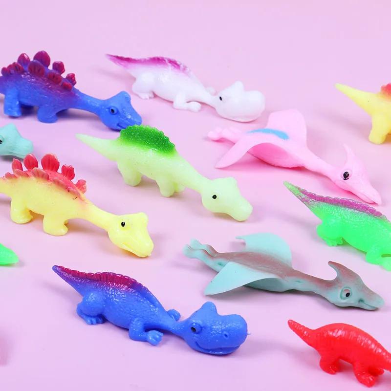 

1PC Creative Dinosaur Finger Toys Kids Funny Cartoon Animals Anxiety Stress Relief Shooting Playing Toy Slings Catapult Game 9.5CM