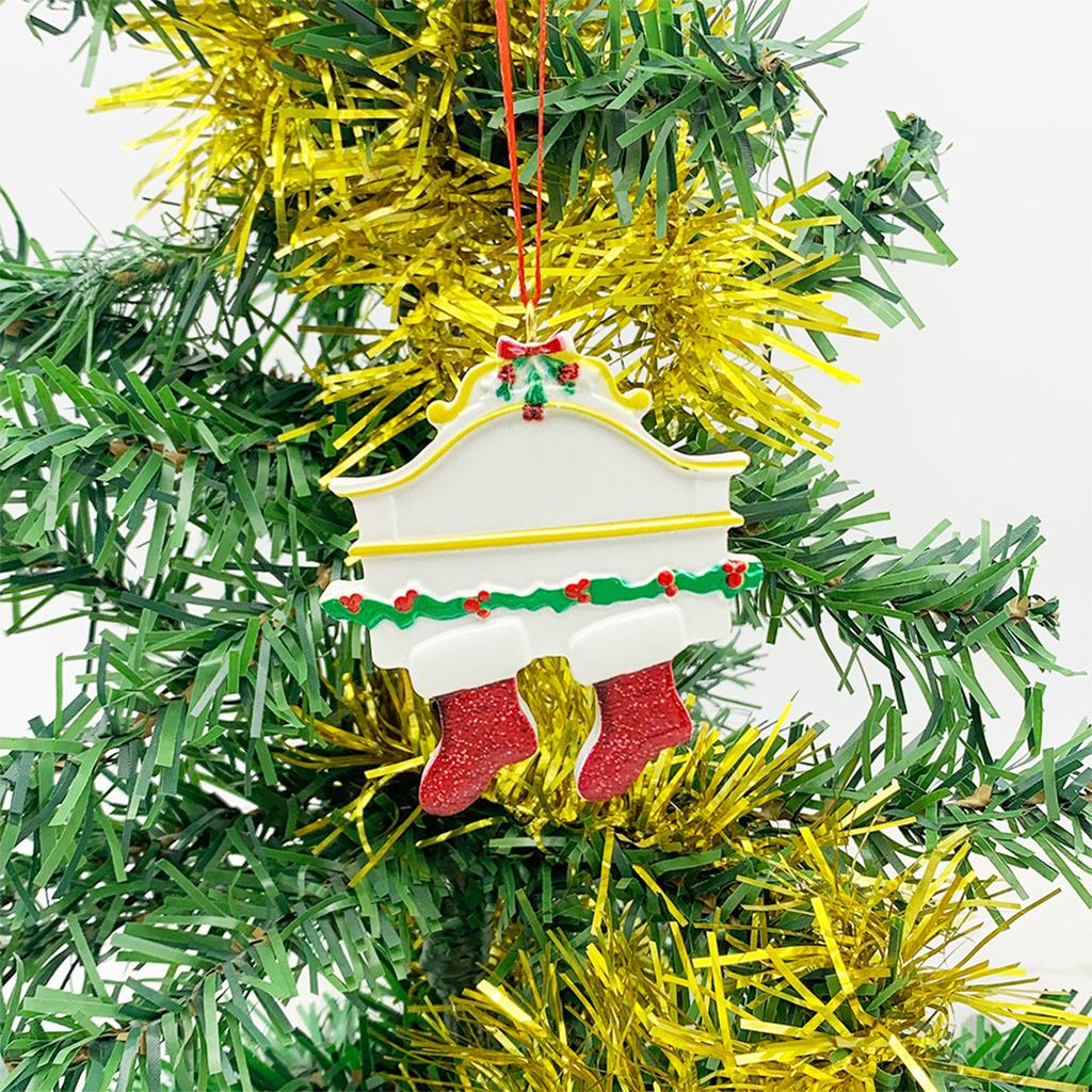 Creative Resin Christmas Socks, Home Nameplate DIY Pendant, Christmas Pendant, Christmas Tree Decoration (Can Write)