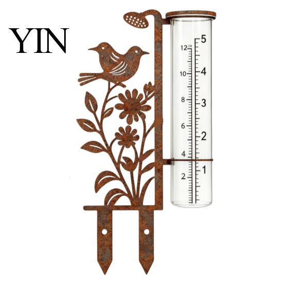 Einfach zu installierender Regenmesser für den Außenbereich, 7,8-Zoll-Messgerät zur Niederschlagsmessung, Frostsicher, Präzises Garten-Wasserstandsmesser, Vintage