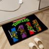 Anime N-Ninja Turtles Floor Mat Thickened Soft Flannel Mat Non-Slip Absorbent for Living Room Home Decor