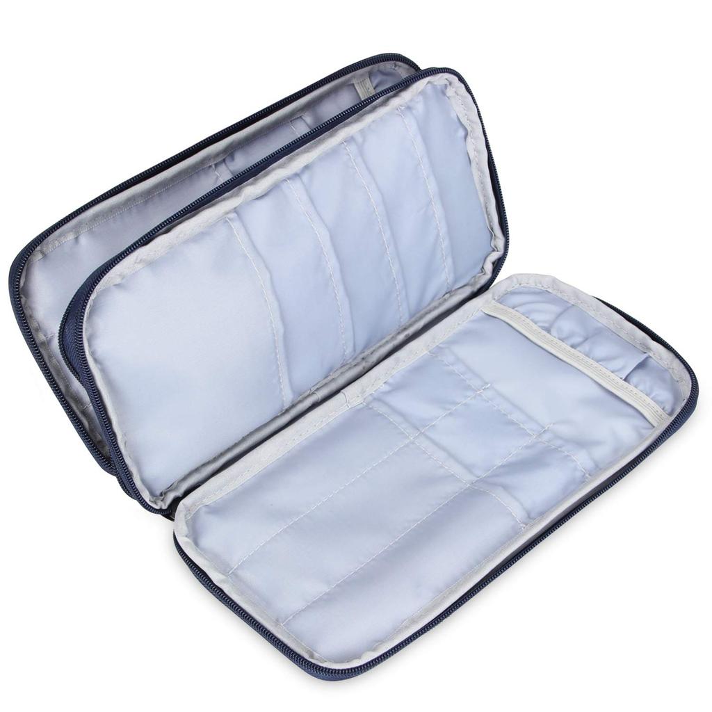 Teamoy Knitting Needle Storage Case for Circular Knitting Needles To Crochet Lace Sewing and Stitch Counting Convenient Storage and Gift Cat Blue