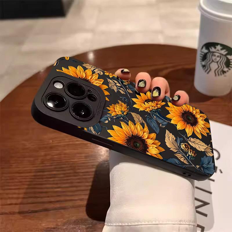 Sunflower Pattern Phone Case For Xiaomi Redmi Note 14 13 12 Pro Plus 5G 12S 11 10 Redmi 12 13 13C Shockproof Soft Silicone Cover
