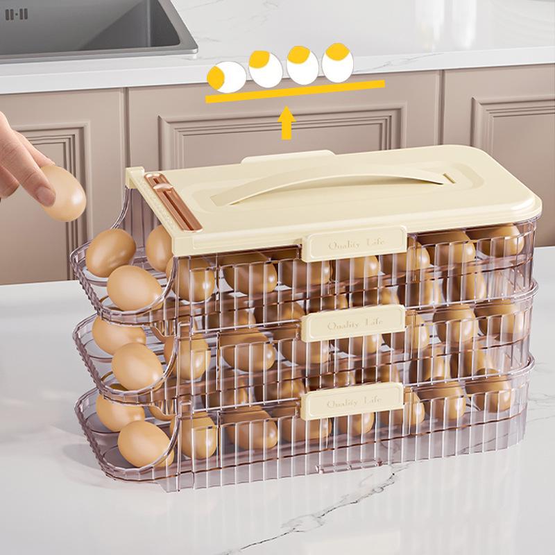 Stackable Portable Egg Rack & Storage Box for Refrigerator