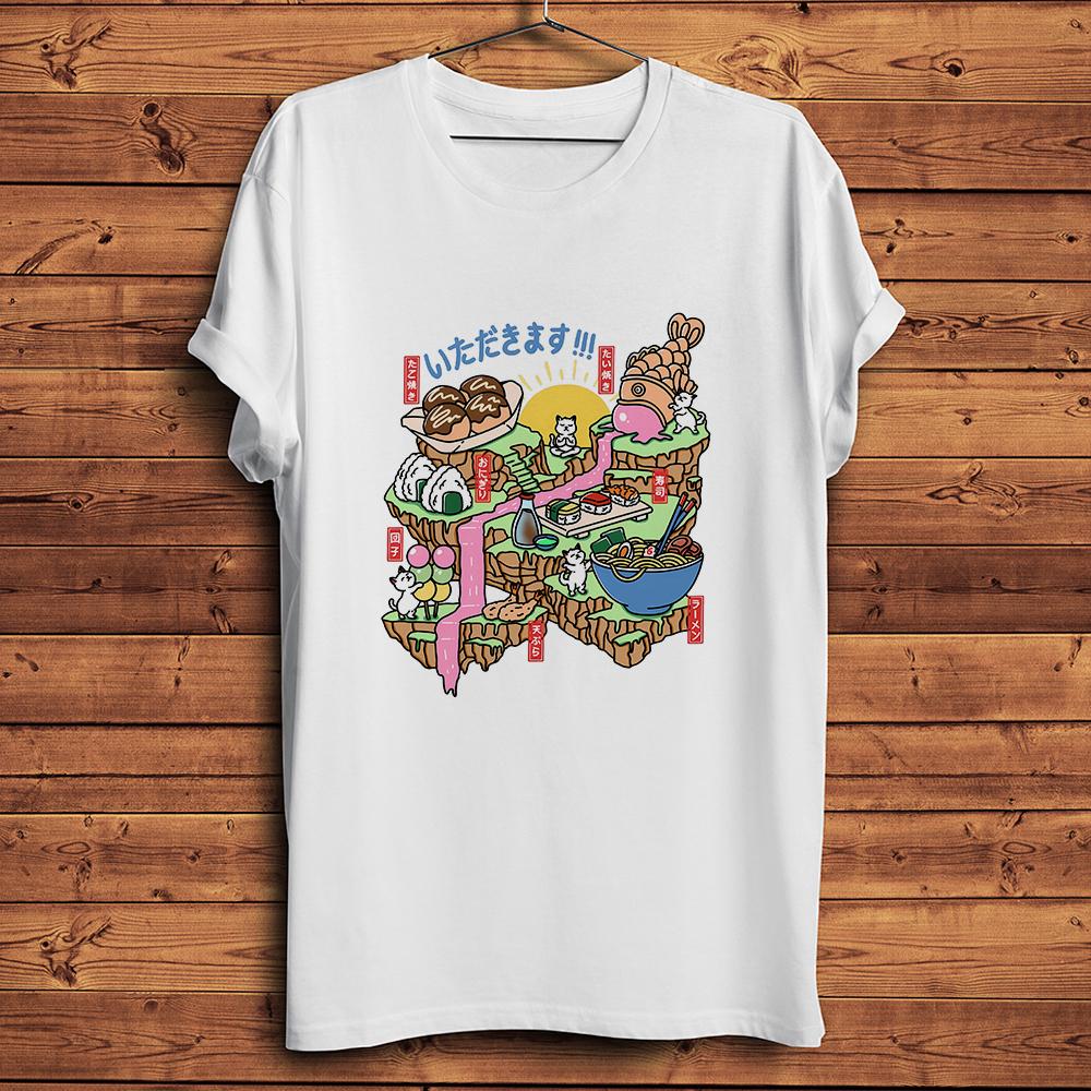 

Itadakimasu Takoyaki Sushi RaUnisex Funny Nippon Food Tshirt White Casual Short Sleeve TShirt Unisex Teenocrack Breathable Print S