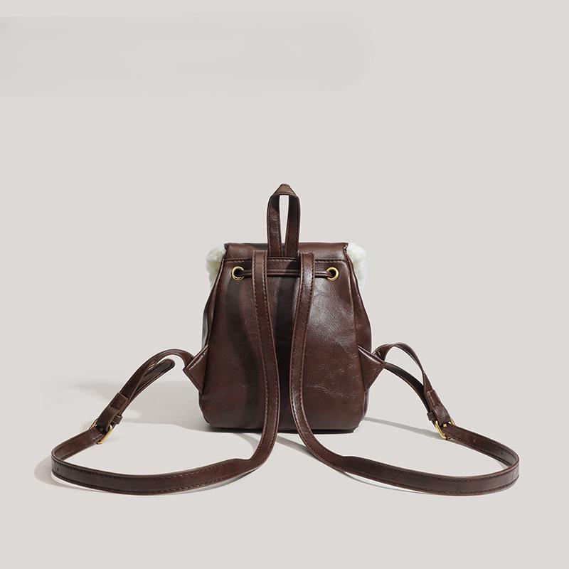 Plecak Niche Design Maillard Miś ze Skóry Jagnięcej Wszystko Mały Plecak