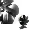 6 Blades Heat Powered Stove Fan Silent Fireplace Fan Quickly Warm Air Stove Fan NonElectric