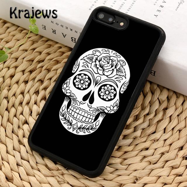 Krajews Mexican Sugar Skull Soft Phone Case Cover For iPhone 17 Air 16 15 14 plus 11 12 13 pro max coque Shell Fundas