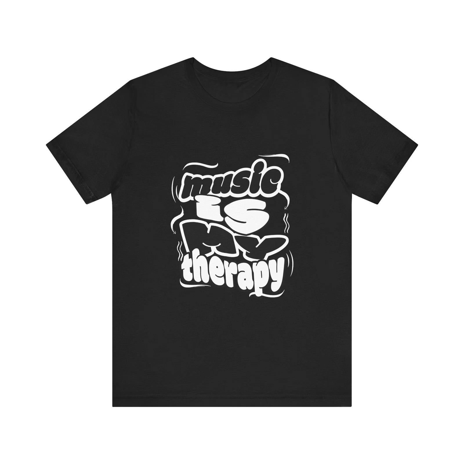 Music Is My Therapy Tee, Unisex T-Shirt, Gift for Music Lovers, S