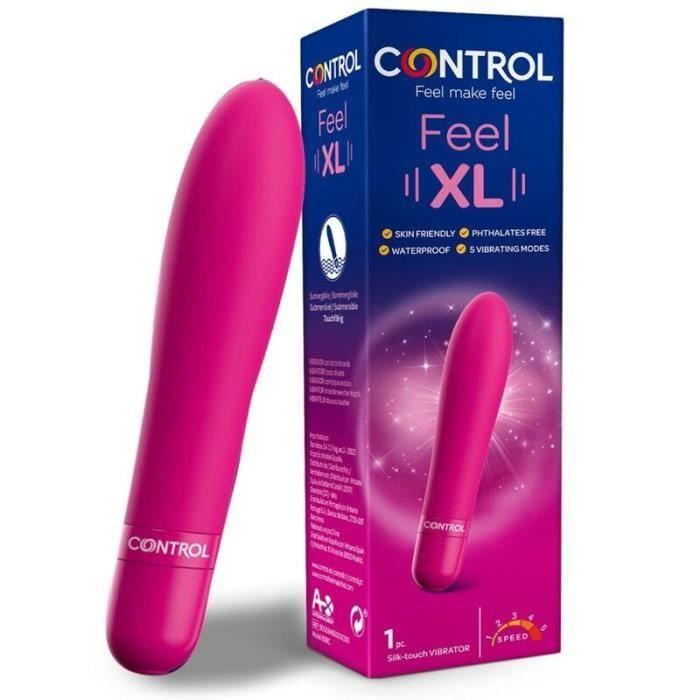 Vibromasseur - control - feel xl - grand - 5 vitesses - étanche