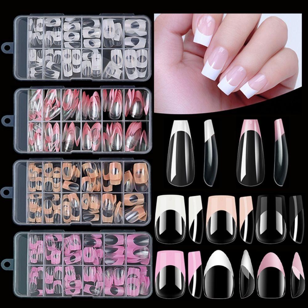 120Pcs High Clear Press on Nails Detachable Nail Tips New Fake Nail Women