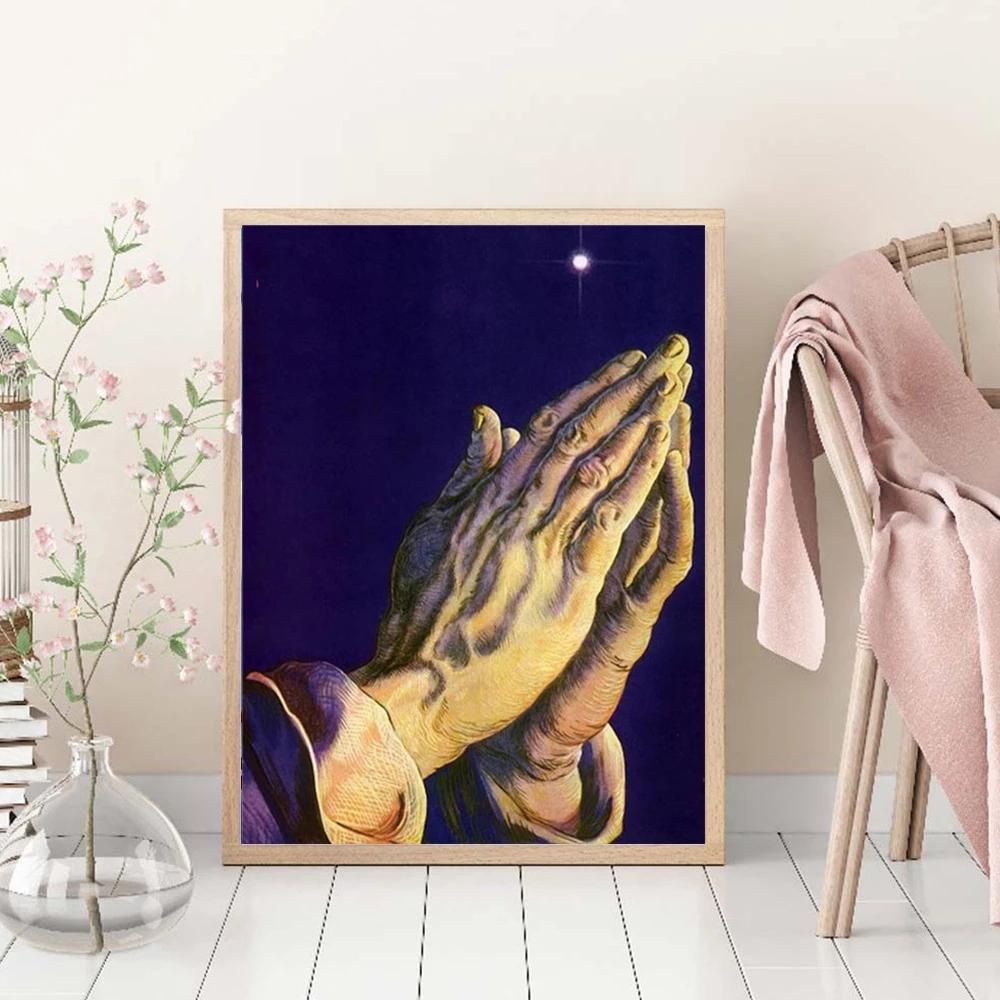 Pittura diamante 5D fai da te devoto gesto di preghiera diamante ricamo punto croce kit completo strass mosaico decorazioni per la casa